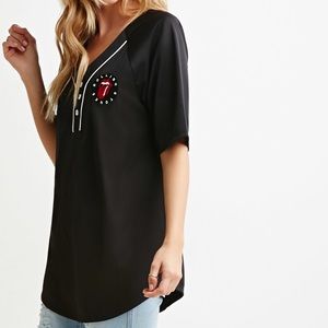 Black Rolling Stones Jersey Top
